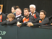 Alexander Zverev, Boris Becker, Oscar Otte, Andreas Mies